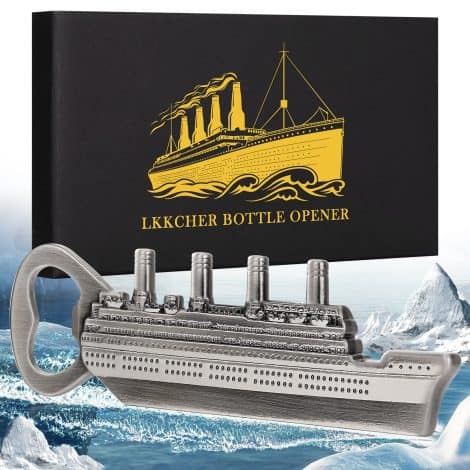 LKKCHER DESIGN Steamship Beer Bottle Opener, a thoughtful present including a gift box and card; ideal for beer lovers.