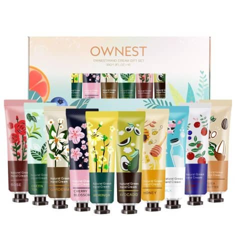 Ownest 10 Pack Plant Fragrance Hand Cream- Moisturizing Hand Care Cream Travel Gift Set- Natural Aloe & Vitamin E- 30ml.