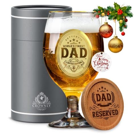 Kies®GIFT Gold Personalised Glass: Ideal British presents for Dad on occasions like Father’s Day, birthdays, and Christmas.