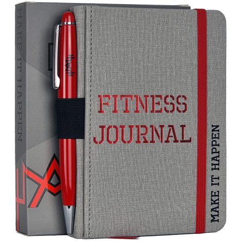 MaLetics  A6 Pocket Fitness Diary  Set 15 Targets, Monitor 93 Exercise Sessions, Record Advancements & Log 24 Achievements  Weatherproof Layout, Daily Organizer & Workout Log for Gents & Ladies – Red.