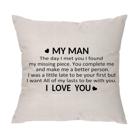 Boyfriend Gifts, Husband Gifts, Wifey Gifts – Love-themed Pillow Cover for Birthday, Wedding, Christmas, Valentine’s, Decoration.