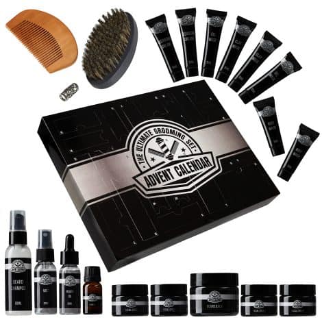 2023 Men’s Beard Care Advent Calendar by KreativeKraft, inclusive of grooming essentials for gentlemen.