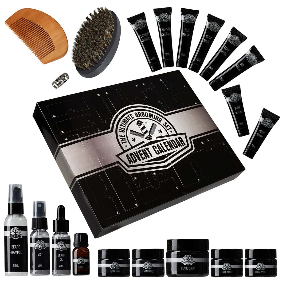 KreativeKraft Advent Calendar for Men 2023, Beard Grooming Kit Mens Toiletries