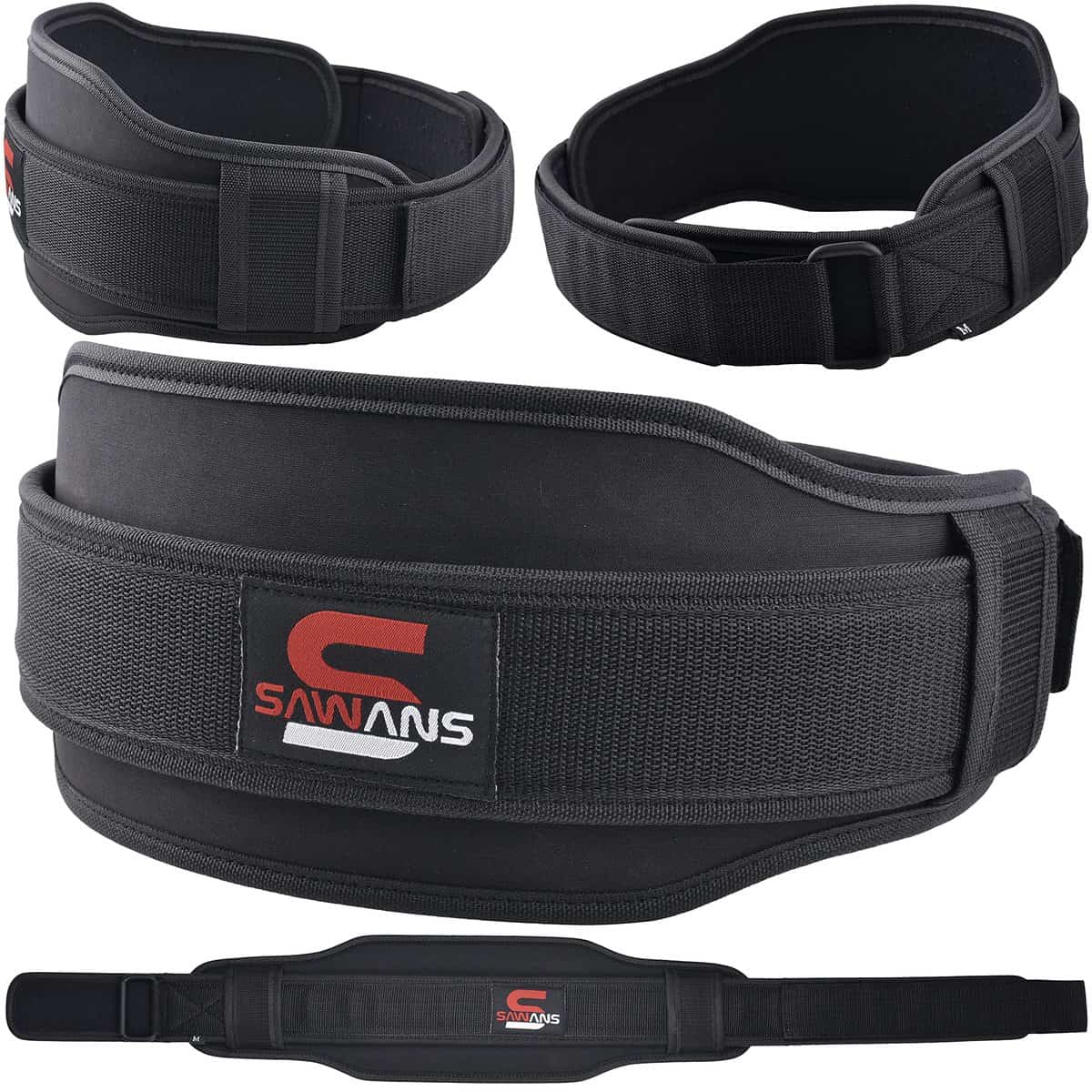 Weight Lifting Belt Gym Fitness Training Double Strength Neoprene 5.5 Inch Bodybuilding Workout Belt Men Women Support Powerlifting Squats Deadlifts Equipment