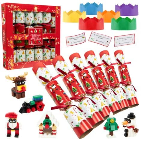 Christmas Cracker Pack of 6 or 10 by KreativeKraft; contains gifts, fidget toys, wind-up toys, and games for all ages.