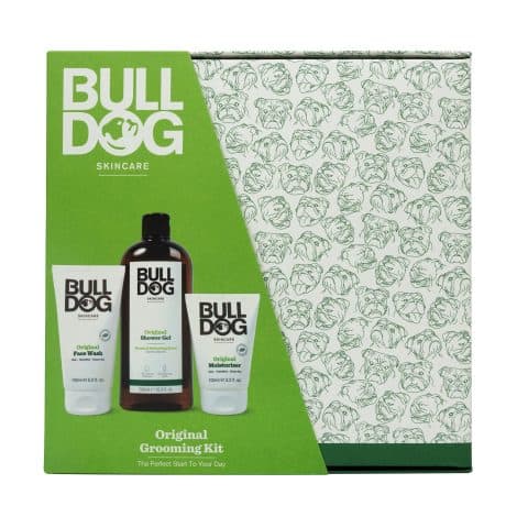 Bulldog Skincare – Classic Male Grooming Kit, Present Set for Men (1 Moisturiser 100ml, 1 Face Wash 150ml, Shower Gel 500ml), Assorted.