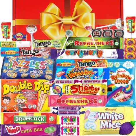 Large box of vintage-style sweets: Beautiful selection of traditional pick and mix confectionery, perfect for birthdays and Christmas. Suitable for all ages.